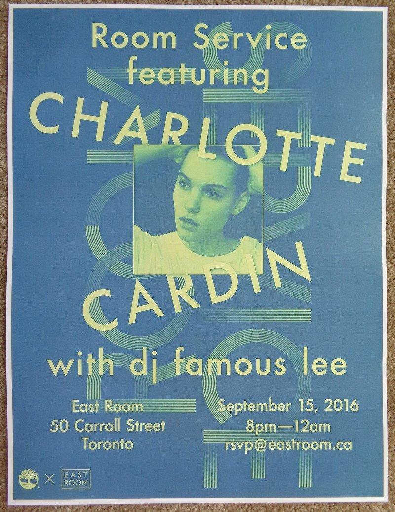 Image 0 of Cardin CHARLOTTE CARDIN 2016 Gig POSTER Toronto Canada Concert