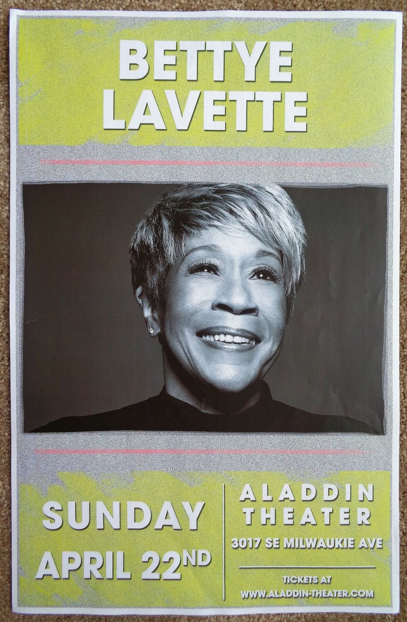 Lavette BETTYE LAVETTE 2018 Gig POSTER Portland Oregon Concert