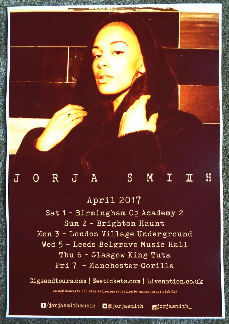 Image 0 of Smith JORJA SMITH 2017 Tour POSTER United Kingdom UK Gig Concert