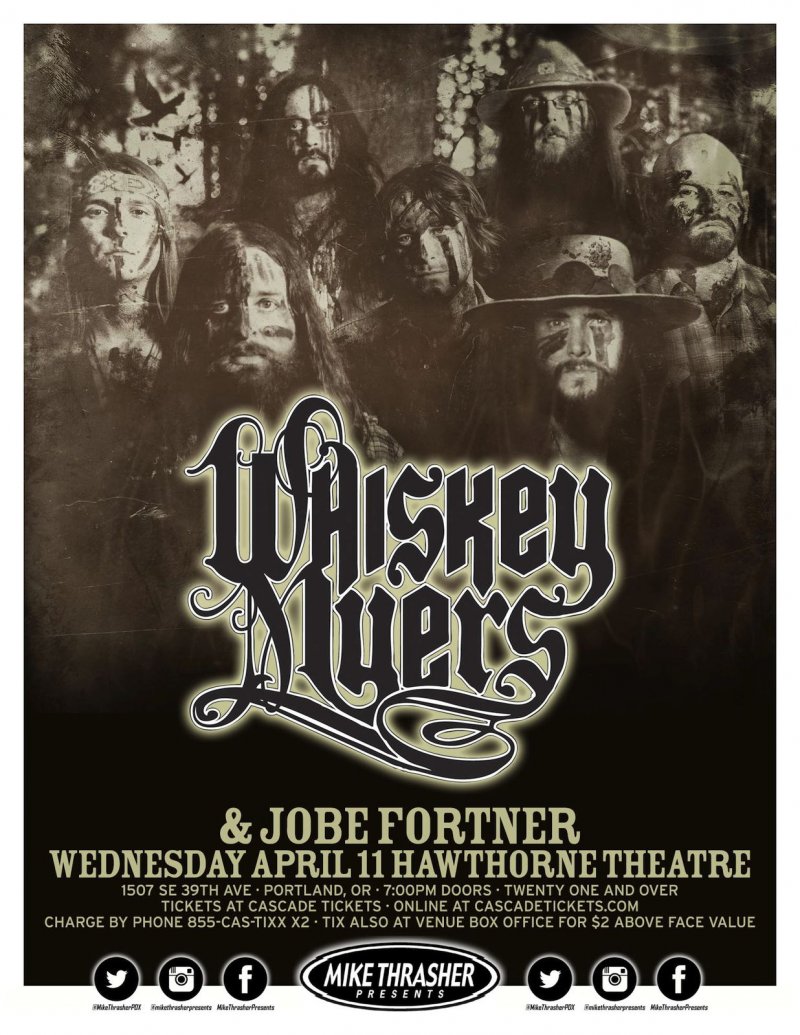 Image 0 of WHISKEY MYERS 2018 Gig POSTER Portland Oregon Concert