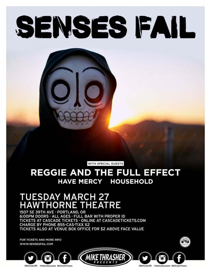 Image 0 of SENSES FAIL 2018 Gig POSTER Portland Oregon Concert