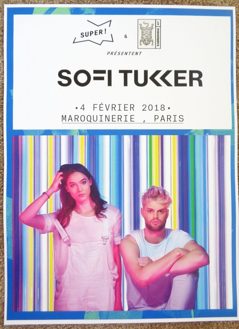 Image 0 of SOFI TUKKER 2018 Gig POSTER Paris France Concert