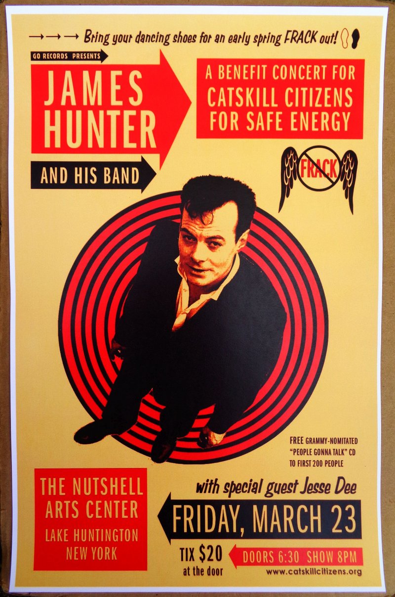 Hunter JAMES HUNTER 2012 Gig POSTER New York Concert Lake Huntington