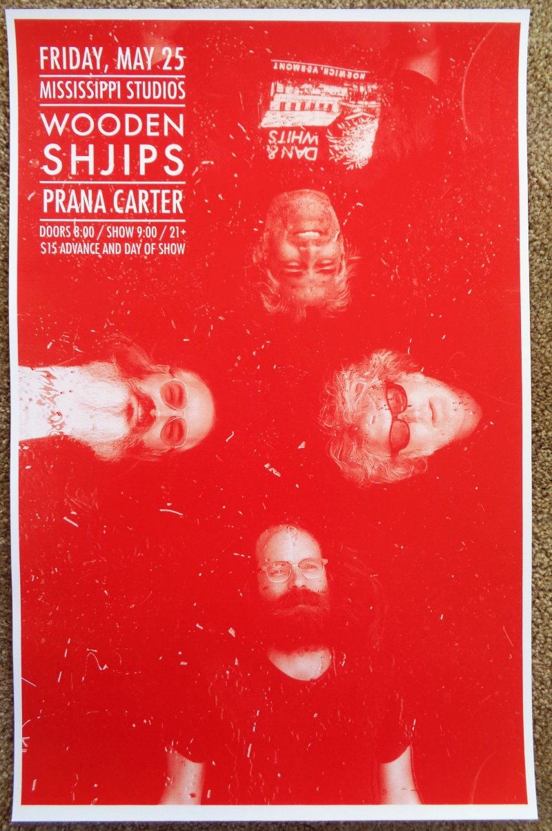 Image 0 of WOODEN SHJIPS 2018 Gig POSTER Portland Oregon Concert