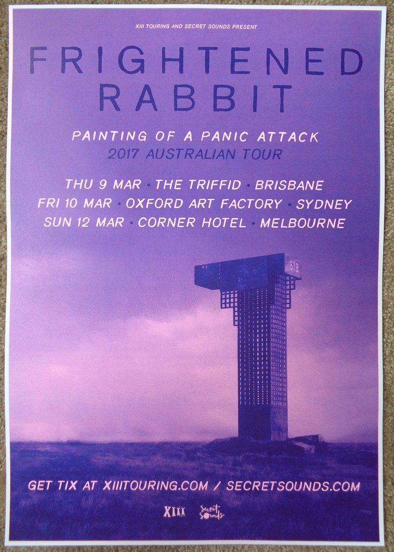 Image 0 of FRIGHTENED RABBIT 2017 Tour POSTER Australia Gig Concert