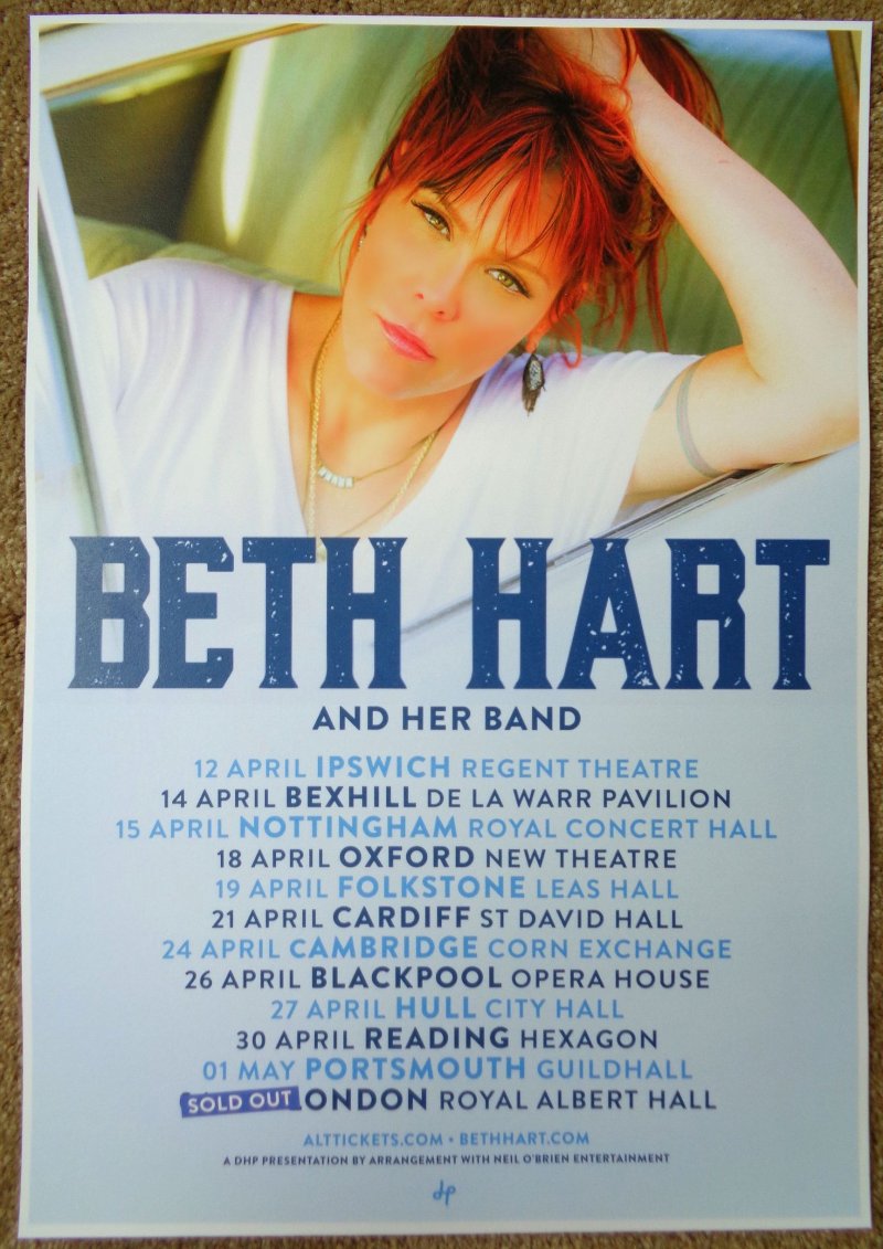 Image 0 of Hart BETH HART 2018 Tour POSTER United Kingdom Concert