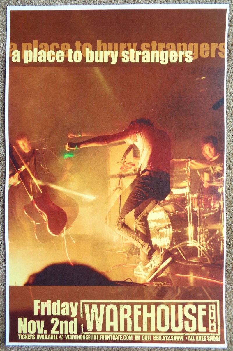 Image 0 of A PLACE TO BURY STRANGERS 2012 Gig POSTER Houston Texas Concert