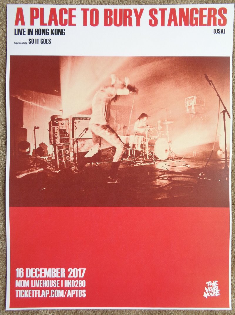 A PLACE TO BURY STRANGERS 2017 Gig POSTER Hong Kong China Concert