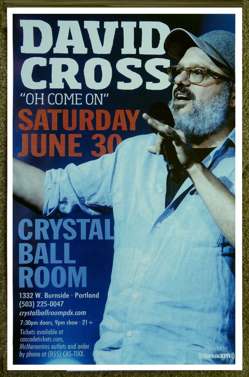 Image 0 of Cross DAVID CROSS 2018 Gig POSTER Portland Oregon Comedy