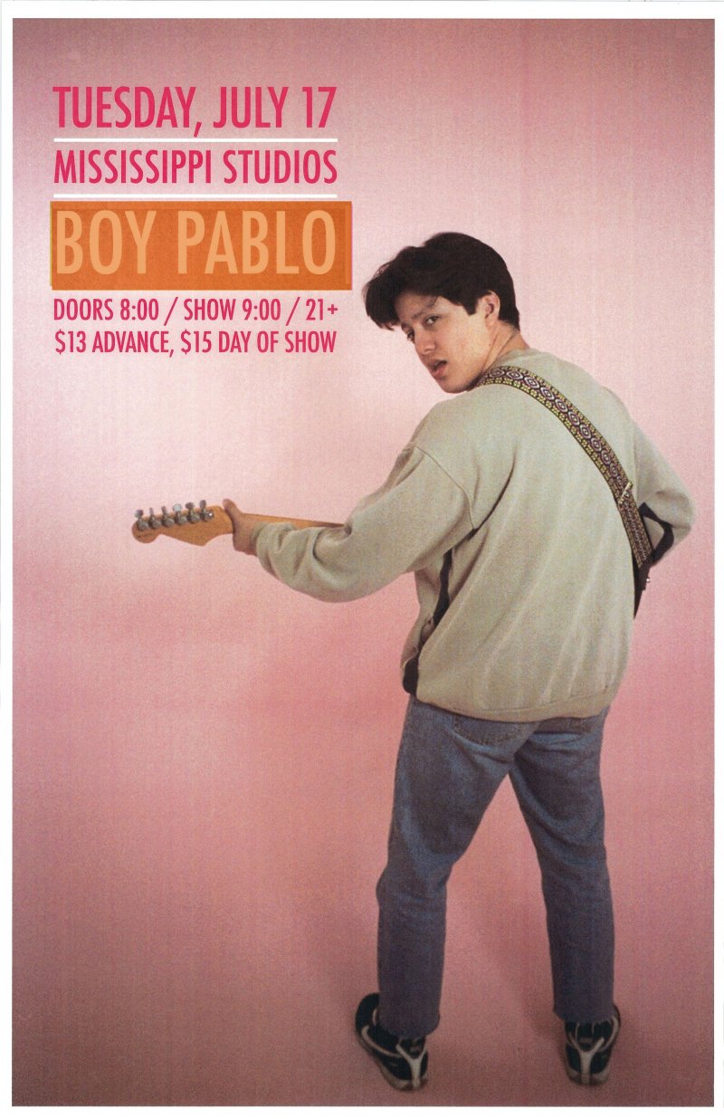 Image 0 of BOY PABLO 2018 Gig POSTER Portland Oregon Concert