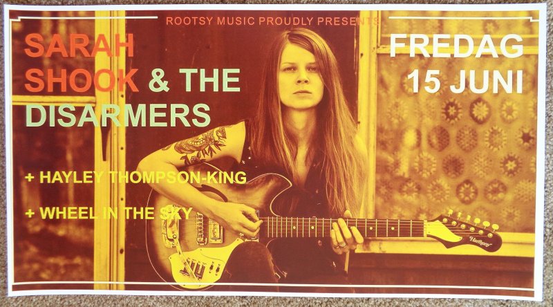 Image 0 of Shook SARAH SHOOK & THE DISARMERS 2018 Gig POSTER Uppsala Sweden Concert