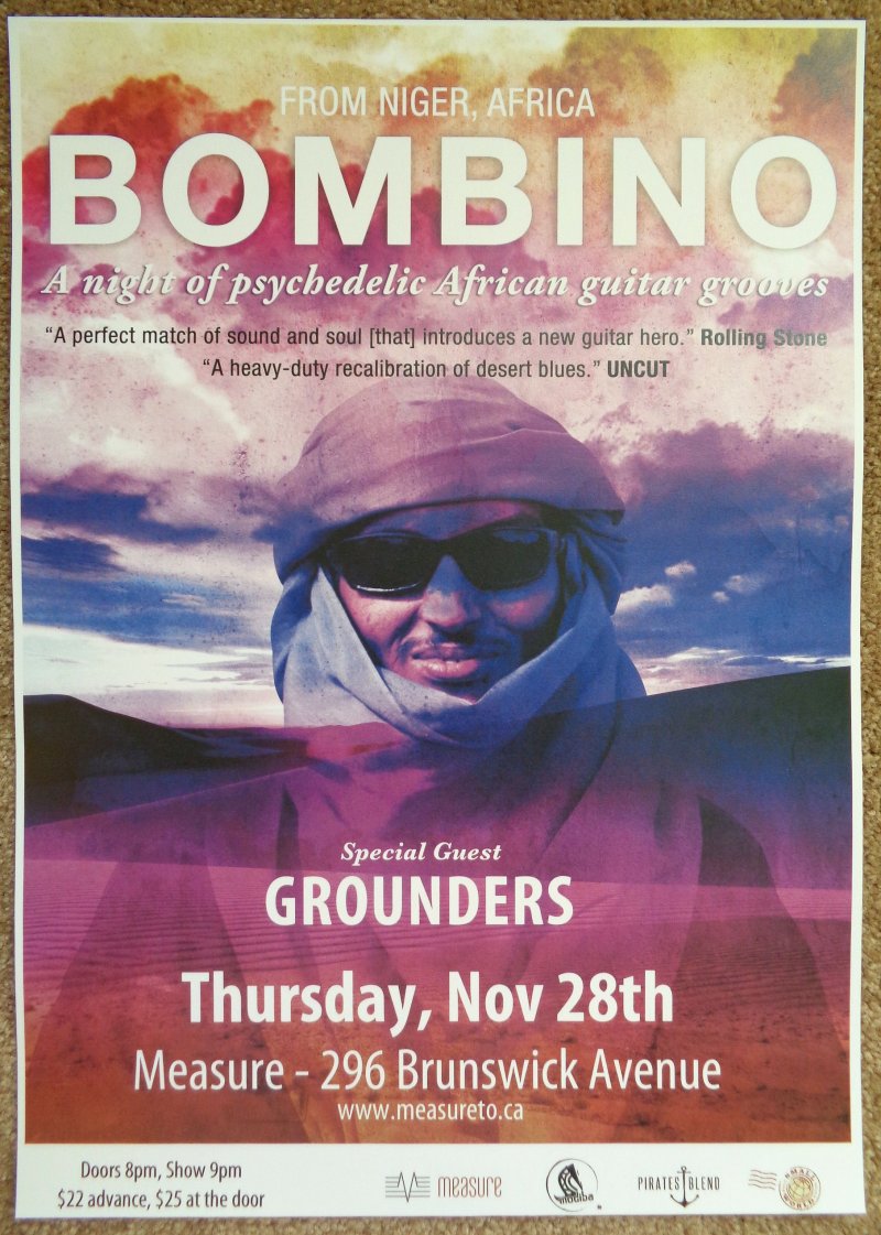 Image 0 of BOMBINO 2013 Gig POSTER Omara Moctar Toronto Canada Concert Niger Africa