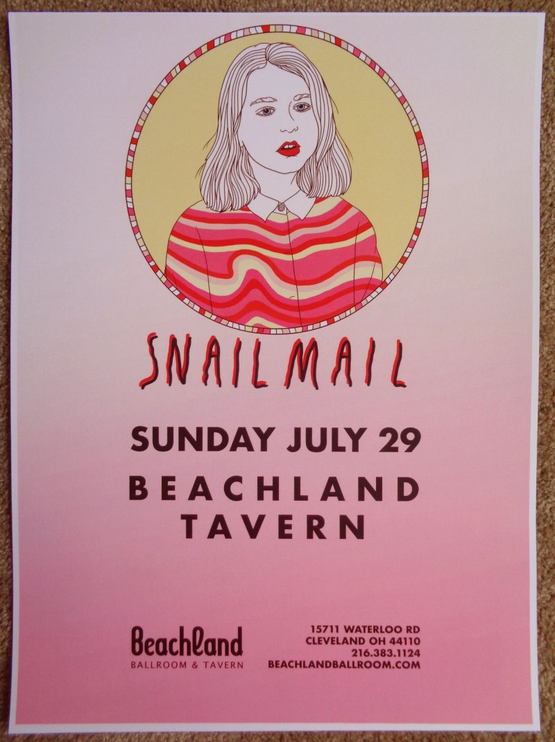 Image 0 of SNAIL MAIL 2018 GIG POSTER Cleveland Ohio Lindsey Jordan Concert