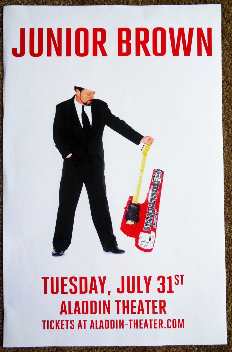 Image 0 of Brown JUNIOR BROWN 2018 Gig POSTER Portland Oregon Concert