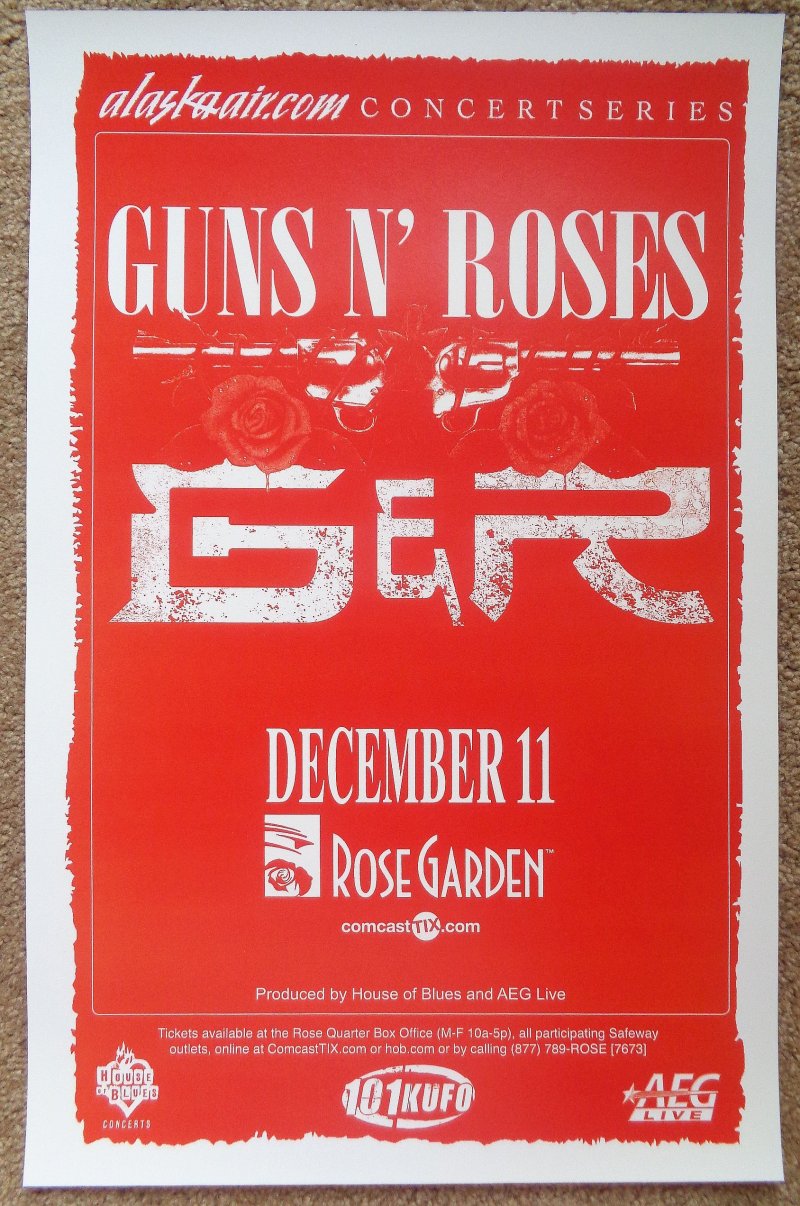 Image 0 of GUNS N' ROSES 2006 Gig POSTER Portland Oregon Concert