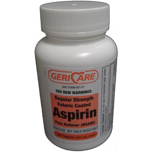 Image 0 of Aspirin Enteric Coated 325 MG 100 Tablets By Geri-Care