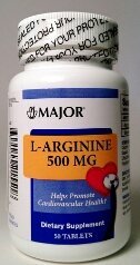 Image 0 of Arginine Oral 500 Mg 50 Tablets By Major Pharmaceutical