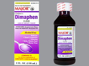 Image 0 of Dimaphen Childrens 2.50 mg/5ml Elixir 1X118 ml C3939691 Mfg. By Major Phar