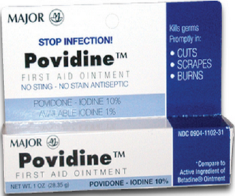 Image 0 of Povidone Iodine 10% Ointment 1 Oz. By Major Pharmaceuticals