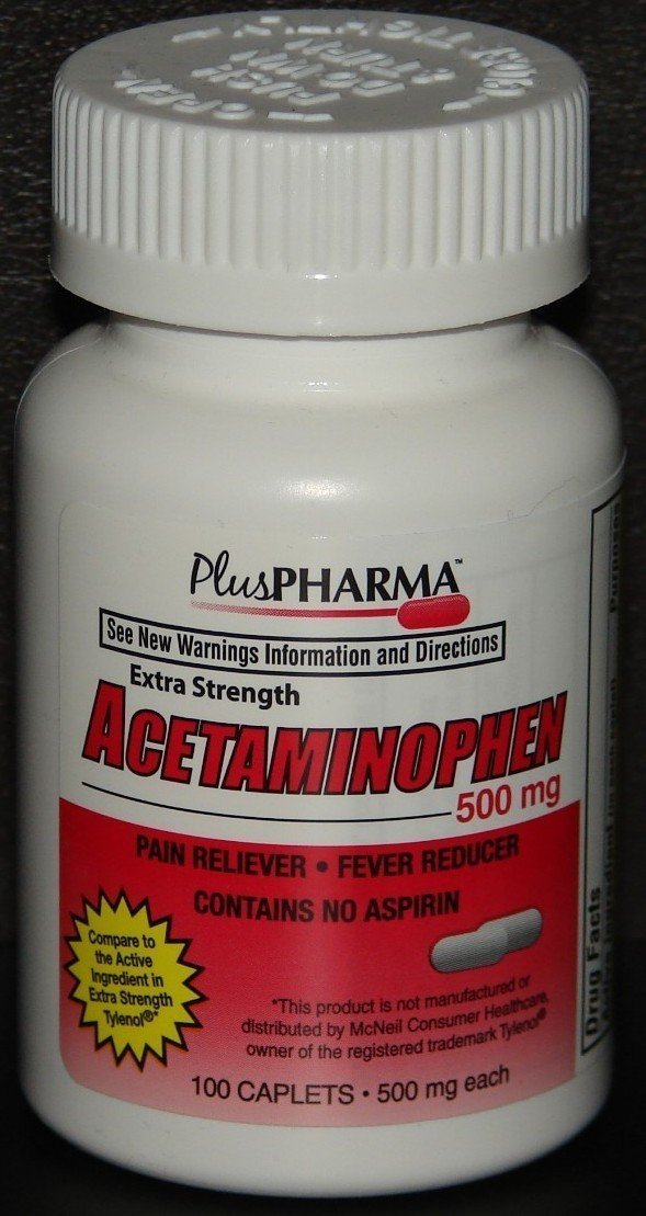 Acetaminophen 500 Mg Tablets 100 Plus Pharmaceutical