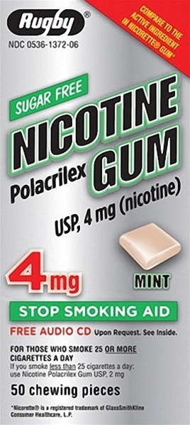 Image 0 of Nicotine Gum 4 Mg Refill Gum 50 By Rugby Major Lab