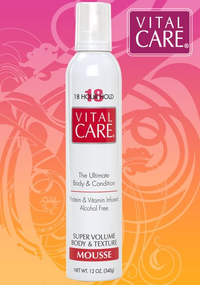 Vital Care Super Volume 18hr Mousse Alcohol Free 12oz