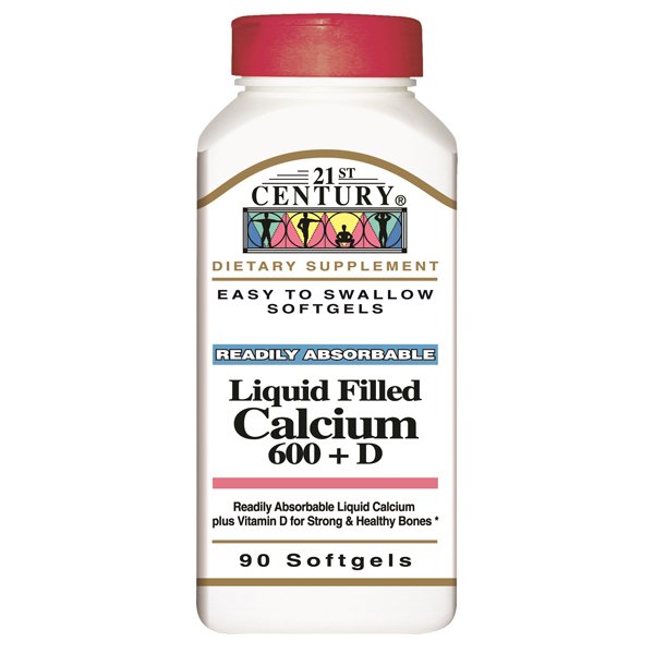 21St Century Calcium 600 Mg + D Gel Caps 90 Ct