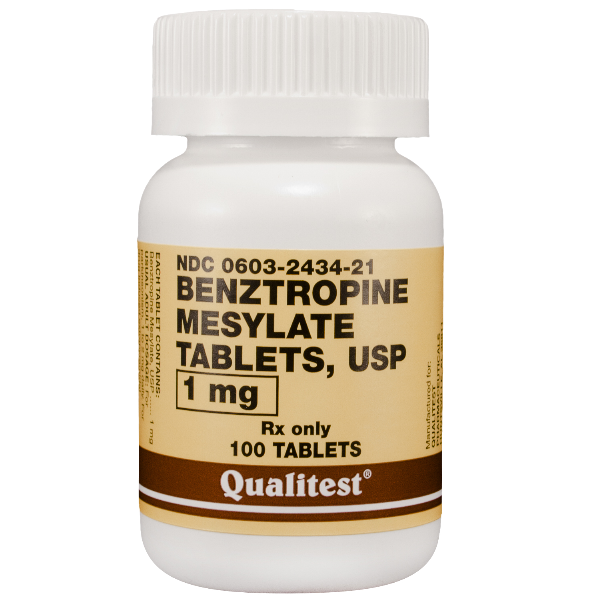 Benztropine Mesylate 1 Mg Tabs 100 By Qualitest Pharma.