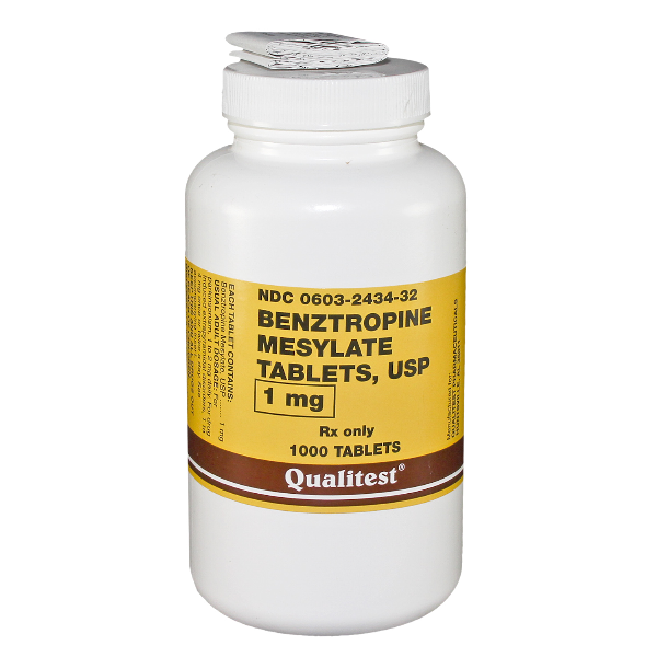 Benztropine Mesylate 1 Mg Tabs 1000 By Qualitest Pharma.