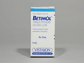Betimol 0.25% Opthalmic Drops 1X5 ml Mfg.by: Akorn Inc Branded Rx