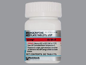 Bromocriptine Mesylate 2.5 Mg Tabs 30 By Perrigo Pharma.