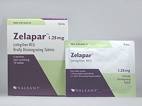 Zelapar 1.25 Mg Tabs 60 By Valeant Pharma. 