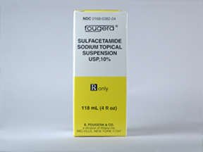 Sulfacetamide Sodium 10% Suspension 118 Ml By Fougera Brand.