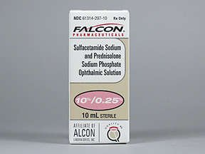 Sulfacetamide And Prednisolone 10-0.23{0.25}% Drop 10 Ml By Falcon Pharma. Free 