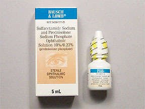 Sulfacetamide And Prednisolone 10-0.23{0.25}% Drop 5 Ml By Valeant Pharma. 