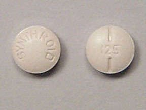 Image 0 of Synthroid 0.125 Mg Tabs 100 Unit Dose By Abbvie Us.
