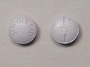 Image 0 of Synthroid 0.075 Mg 100 Unit Dose Tabs By Abbvie Us