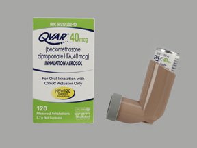 Qvar 40Mcg Inhaler 8.7 Gm By Teva / Ivax Labs Inc (Brand)