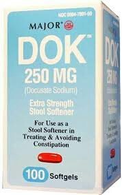 Dok 250 Mg Boxed Capsules 100 Ct.