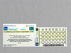 Nortrel 0.5-0.035 mg Tablets 3X28 Mfg. By Barr Labs 