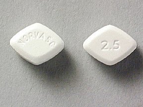 Norvasc 2.5 mg Tablets 1X90 Mfg. By Pfizer USA.