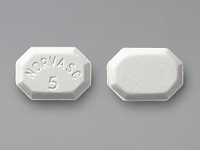 Norvasc 5 mg Tablets 1X300 Mfg. By Pfizer USA.