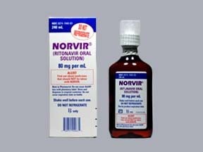 Norvir 80 mg/ml Solution 1X240 ml Mfg. By Abbott Laboratories