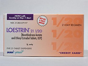 Loestrin 21 1-0.02mg Tablets 5X21 each Mfg.by: Teva / Ivax Labs Inc (Brand) USA