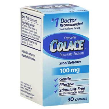 Colace 100 Mg Capsules 30 Ct