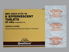 Image 0 of K Effervescent 25 MEQ Or Tabs 30 By Qualitest Products