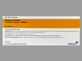 Ipratropium Bromide 0.02% Inh 60x2.5 Ml By Actavis Pharma