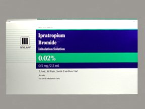 Ipratropium Bromide 0.2mg/ml Ampolues 60X2.5 ml Mfg.by:Mylan Pharma