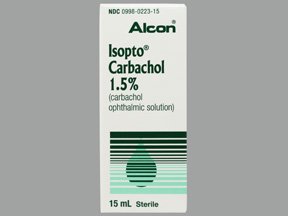 Isopto Carbachol 1.5% Drops 1X15 ml Mfg.by: Alcon Ophthalmic Prod USA.