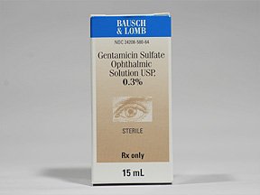 Image 0 of Gentamicin Sulfate 0.3% Drops 15 Ml By Valeant Pharma